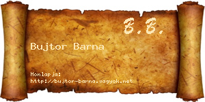 Bujtor Barna névjegykártya